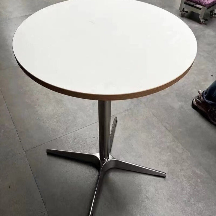 Minimalist Round Stainless Steel Dining Table