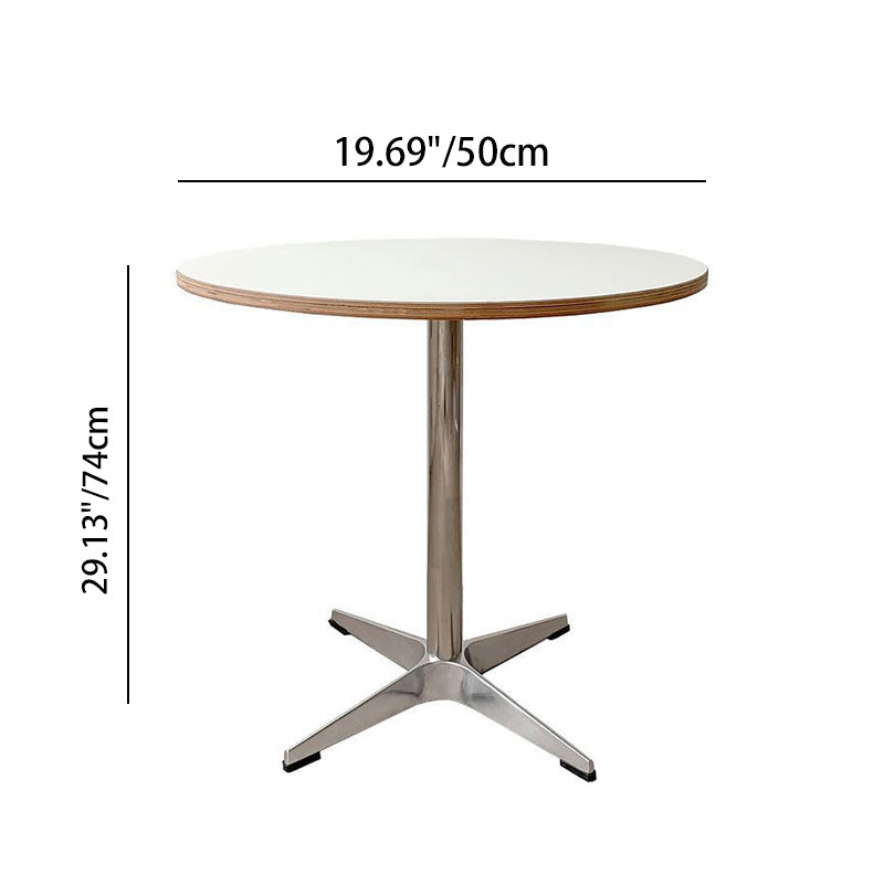Minimalist Round Stainless Steel Dining Table