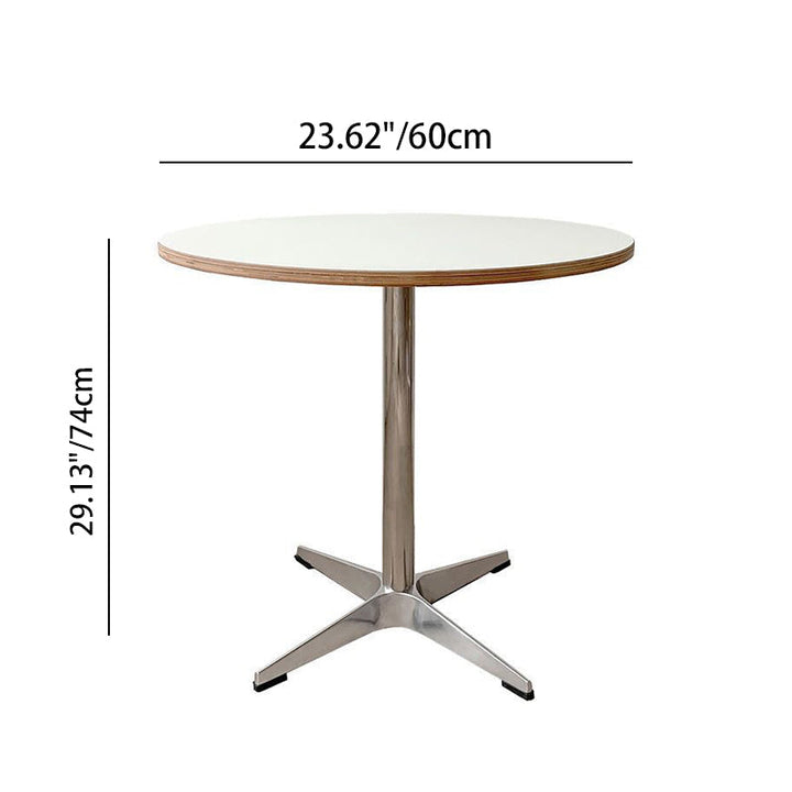 Minimalist Round Stainless Steel Dining Table