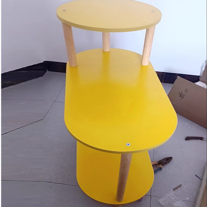 Minimalist Round Solid Wood End Table