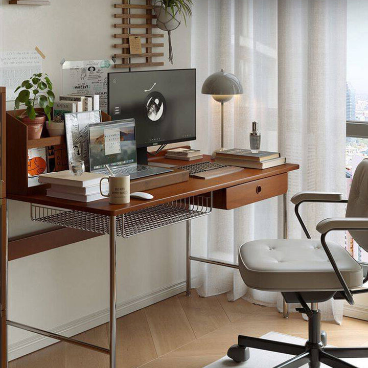 Minimalist Rectangular Stainless Steel Desk