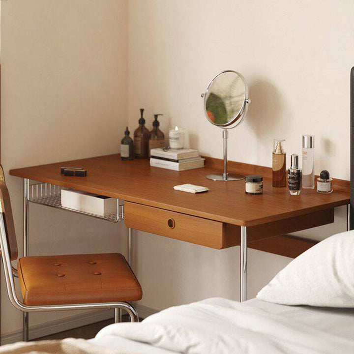 Minimalist Rectangular Stainless Steel Desk