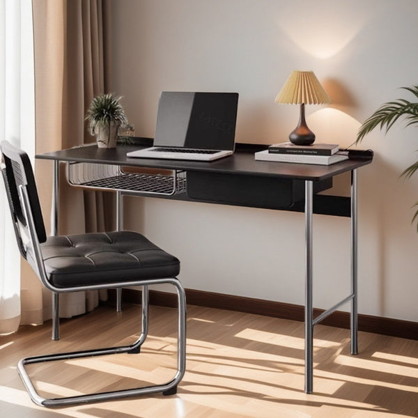 Minimalist Rectangular Stainless Steel Desk