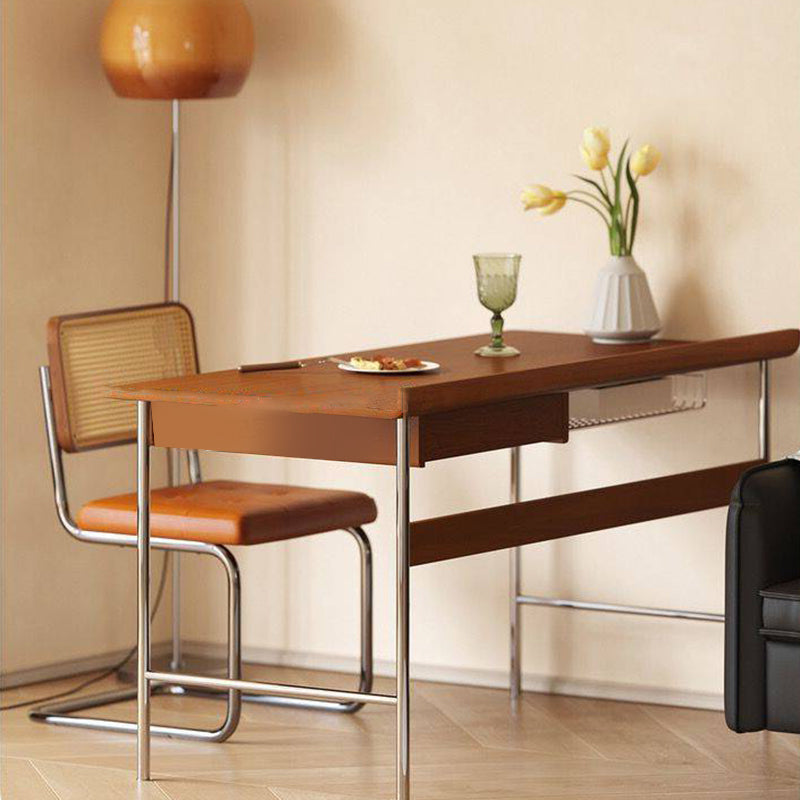 Minimalist Rectangular Stainless Steel Desk
