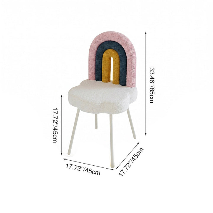 Contemporary Fabric Vanity Stool