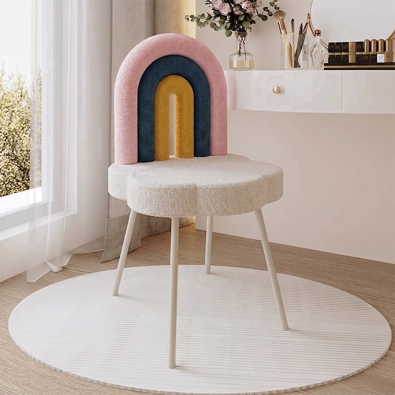 Contemporary Fabric Vanity Stool