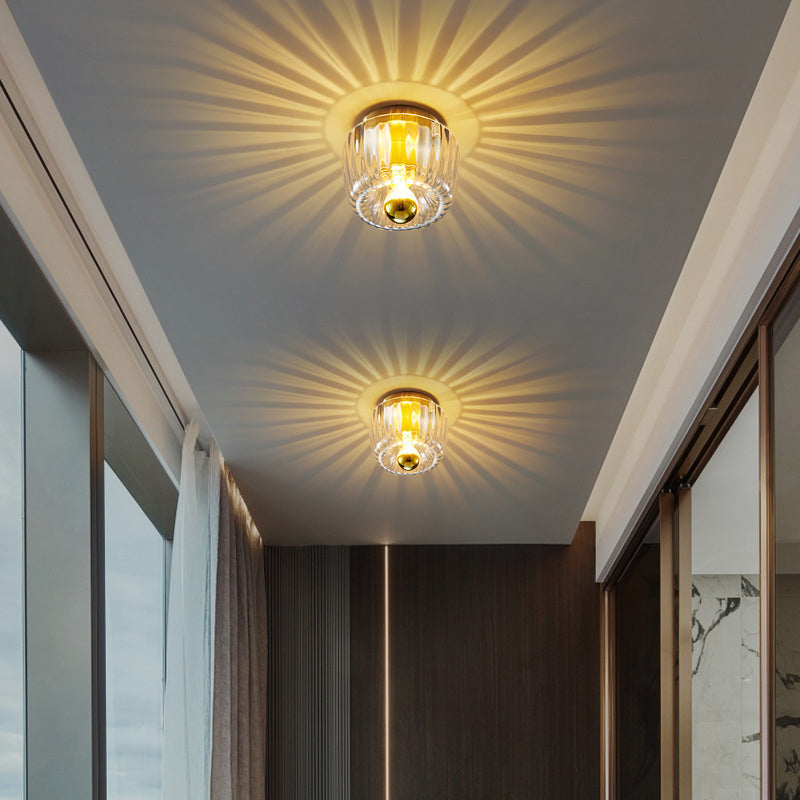 Modern Copper Flush Mount Ceiling Light
