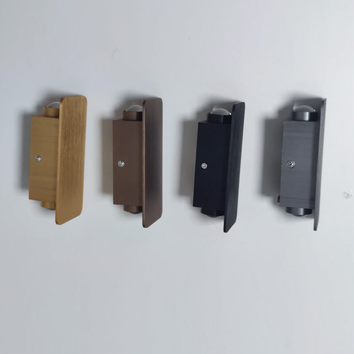 Minimalist Rectangular Aluminum 2-Light LED Wall Sconce