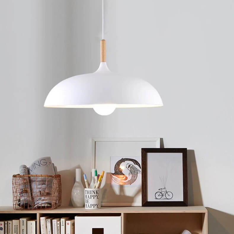 Modern Dome Wooden Pendant Light