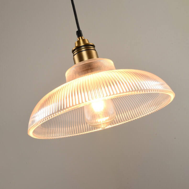 Striped Vintage Glass Pendant Light