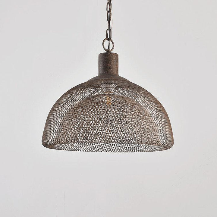 Contemporary Round Wrought Iron Pendant Light