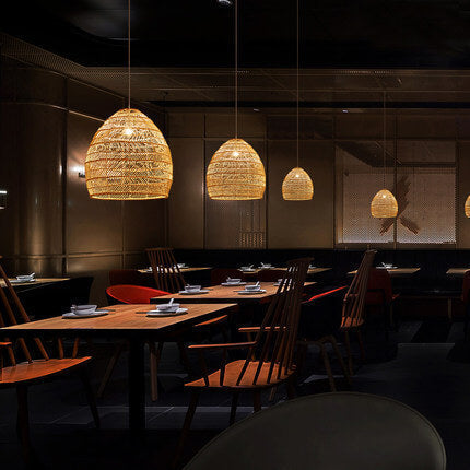 Dome Rattan Pendant Light
