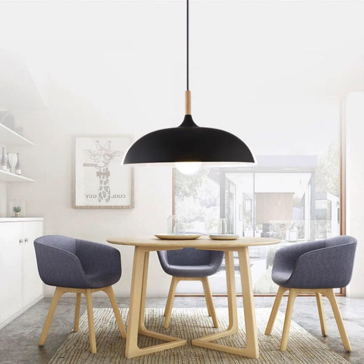 Modern Dome Wooden Pendant Light