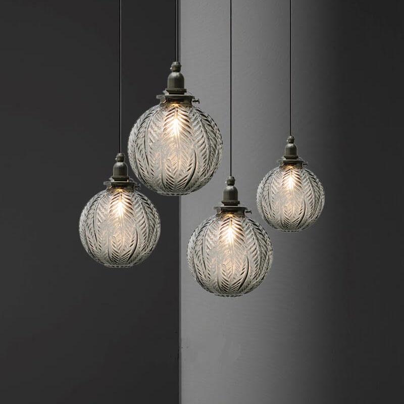 Retro Globe Glass Pendant Light