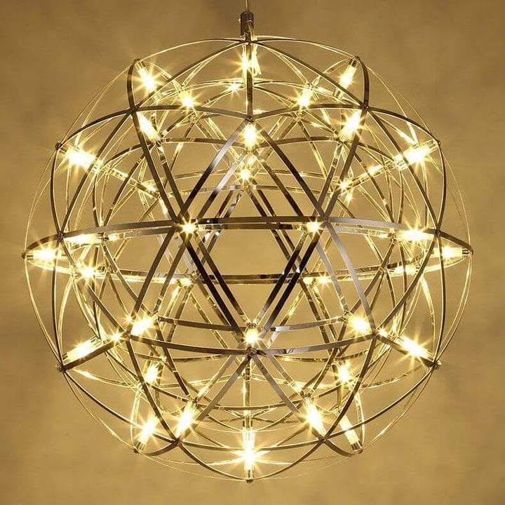 Contemporary Globe Iron 12-Light LED Pendant Light