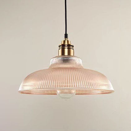 Striped Vintage Glass Pendant Light