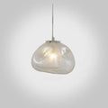 Modern Shaped Glass 1-Light Cloud Suspension Pendant Light