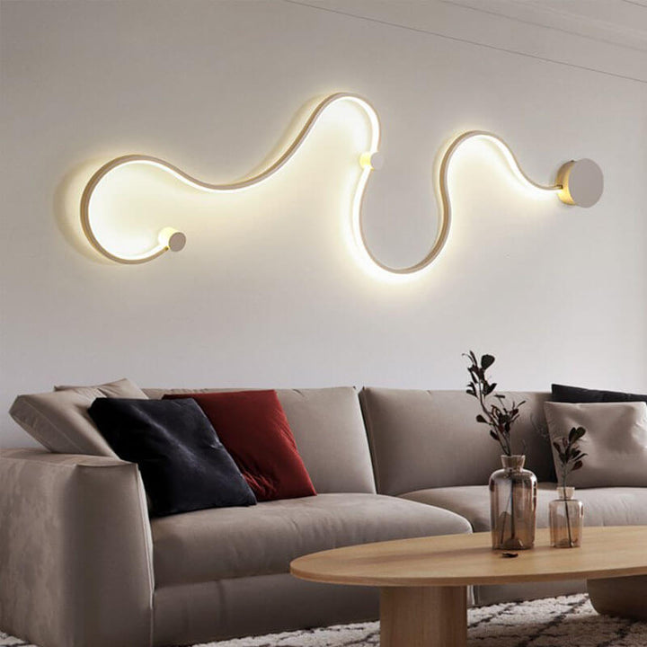 Modern Curved Aluminum LED Wall Sconce