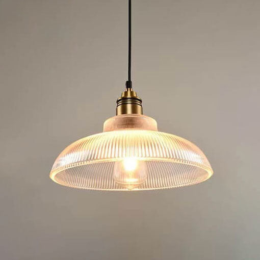 Striped Vintage Glass Pendant Light
