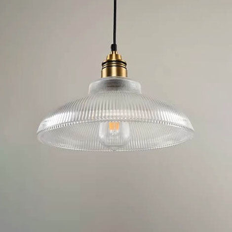 Striped Vintage Glass Pendant Light