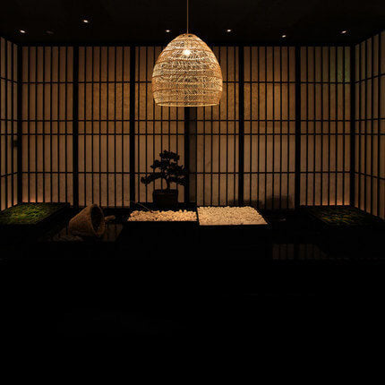 Dome Rattan Pendant Light