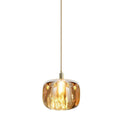 Modern Clear Glass 1-Light Cube Pendant Light