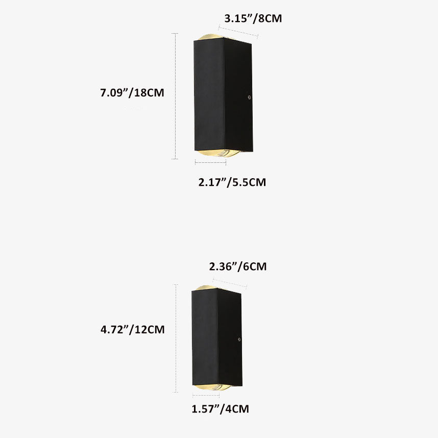 Minimalist Rectangular Aluminum LED Outdoor Wall Light
