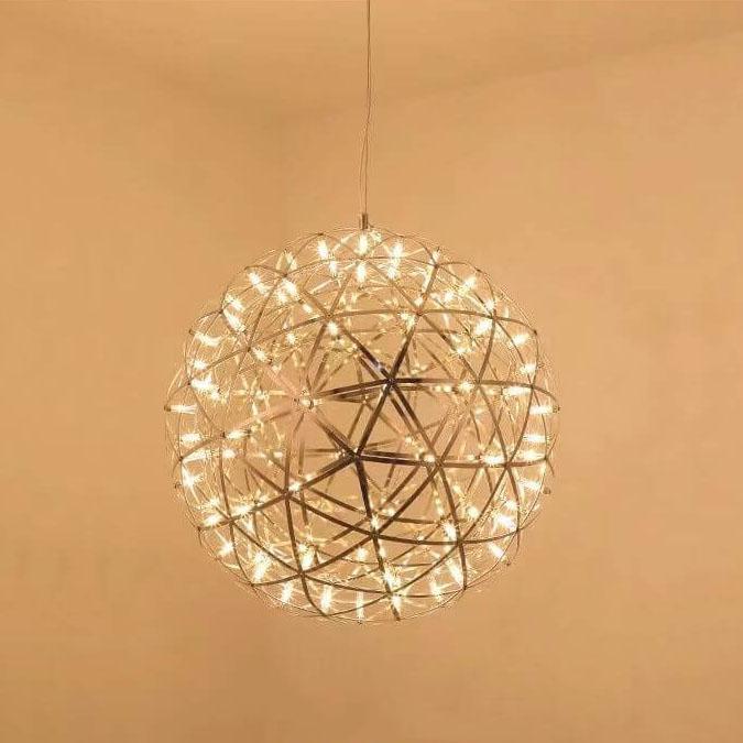 Contemporary Globe Iron 12-Light LED Pendant Light