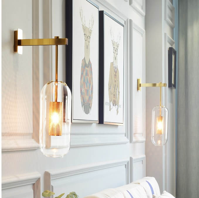 Minimalist Cylinder Glass Wall Lamp