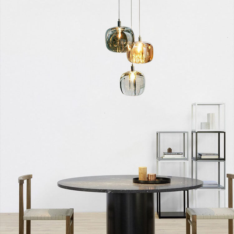 Modern Cube Glass Pendant Light