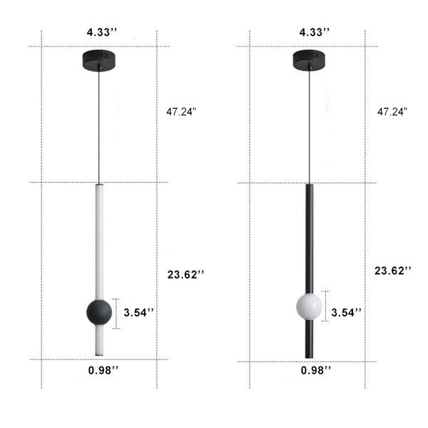 Minimalist Cylinder Metal LED Pendant Light