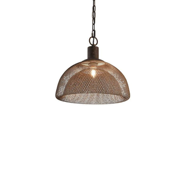 Contemporary Round Wrought Iron Pendant Light