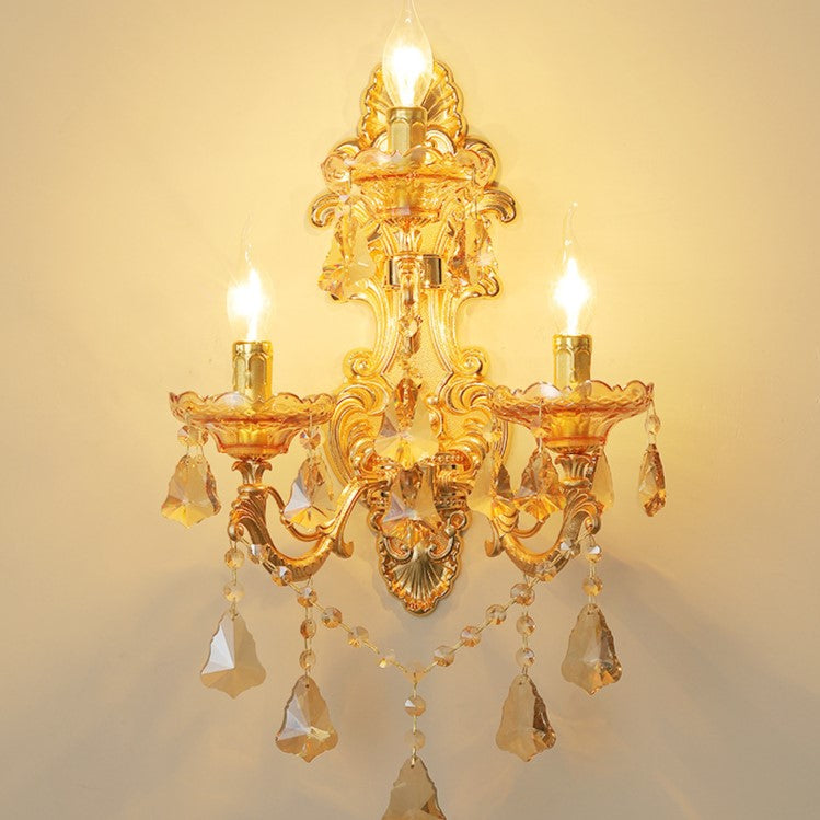European Crystal 3-Light Wall Sconce