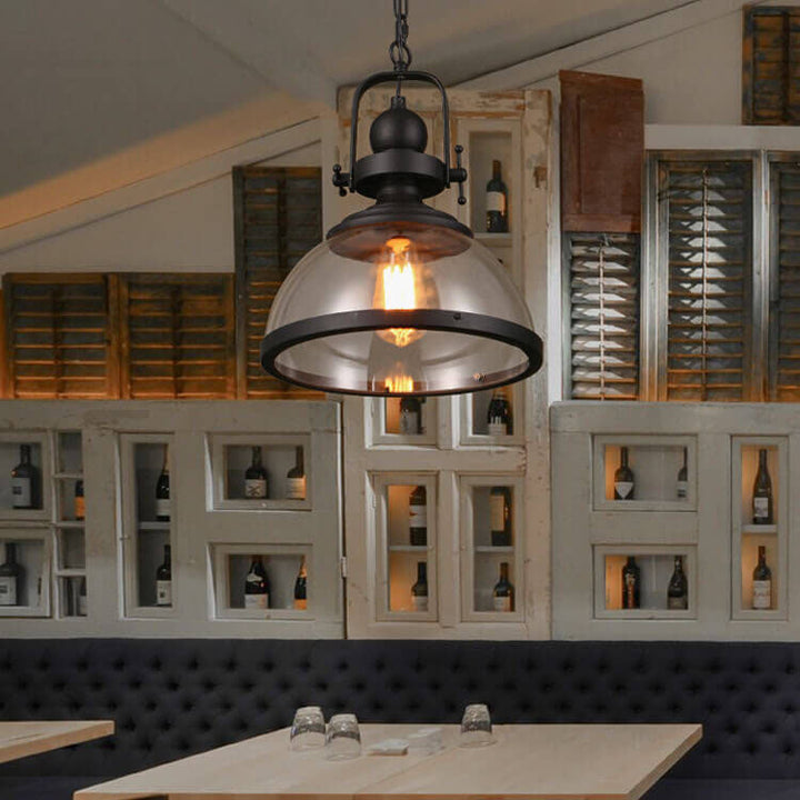 Retro Dome Glass Pendant Light