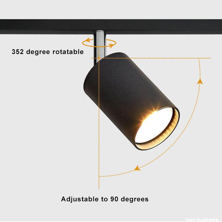 Rotatable Aluminium LED Track Spotlight