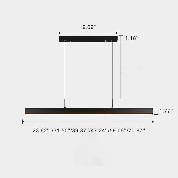 Long Minimalist LED Pendant Light