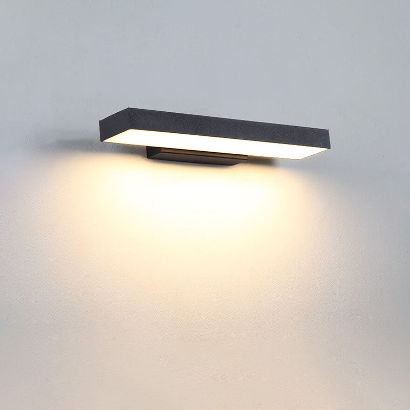 Minimalist Rectangular Waterproof LED Wall Sconce