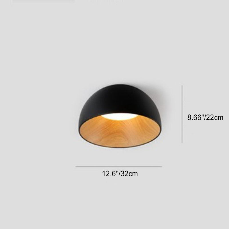 Minimalist Wooden LED Flush Mount Ceiling Light