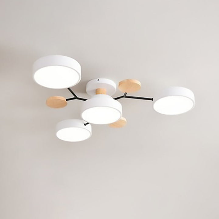 Nordic Molecule LED Semi-Flush Ceiling Light