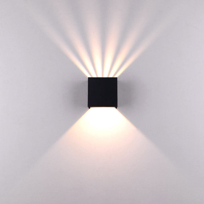 Modern Square Aluminum Waterproof LED Wall Sconce