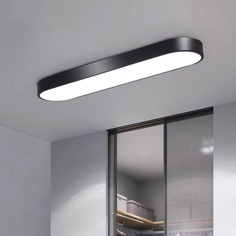 Elliptical Minimalist Acrylic LED Flush Mount Ceiling Light