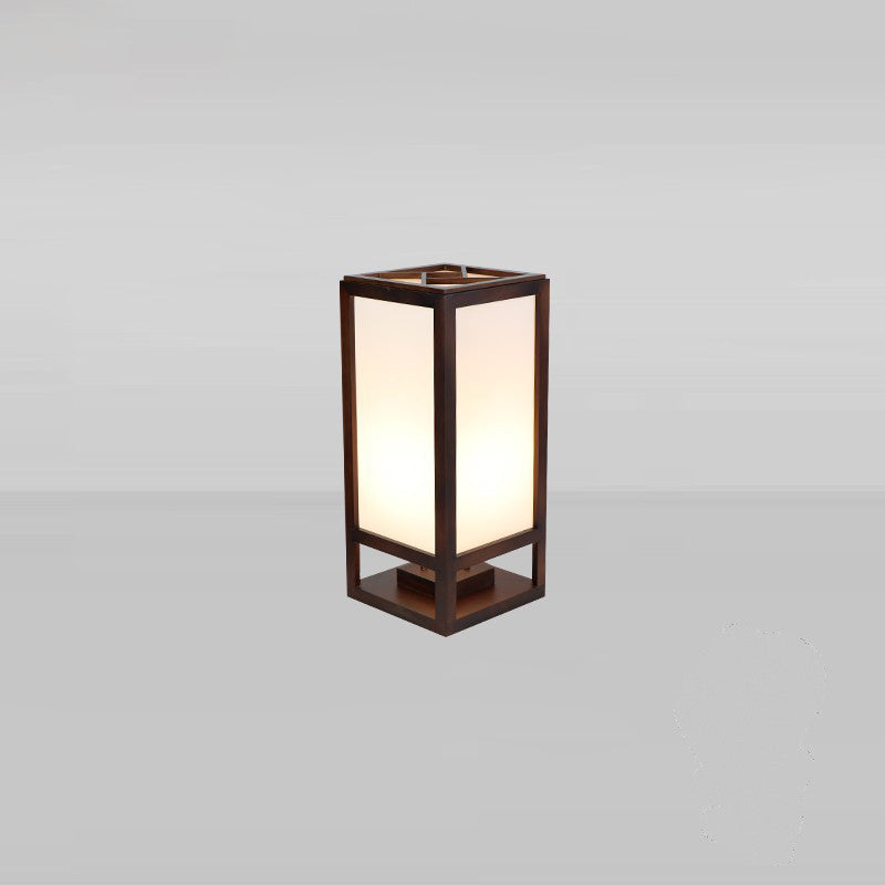 Traditional Rectangular Wood Floor Lamp