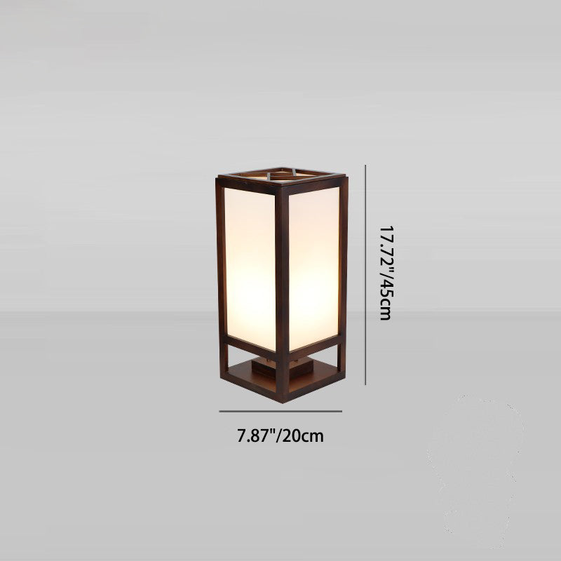 Traditional Rectangular Wood Floor Lamp