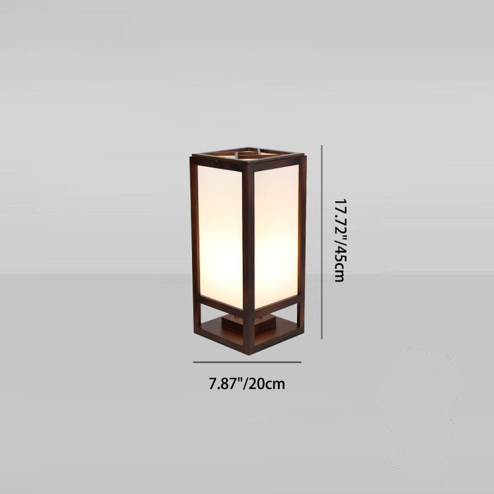 Traditional Rectangular Wood Floor Lamp
