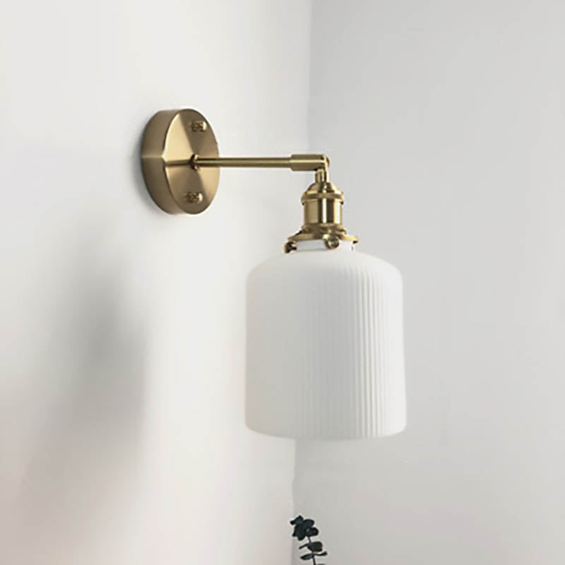 Minimalist Cylinder Brass Wall Sconce
