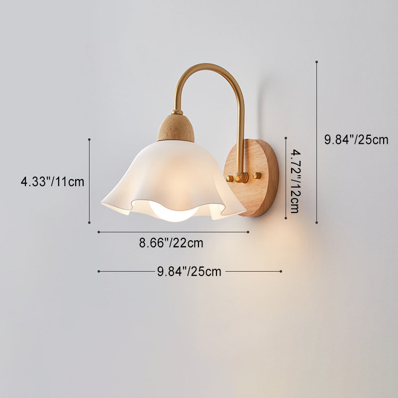 Contemporary Flower Ceramic Wall Sconce