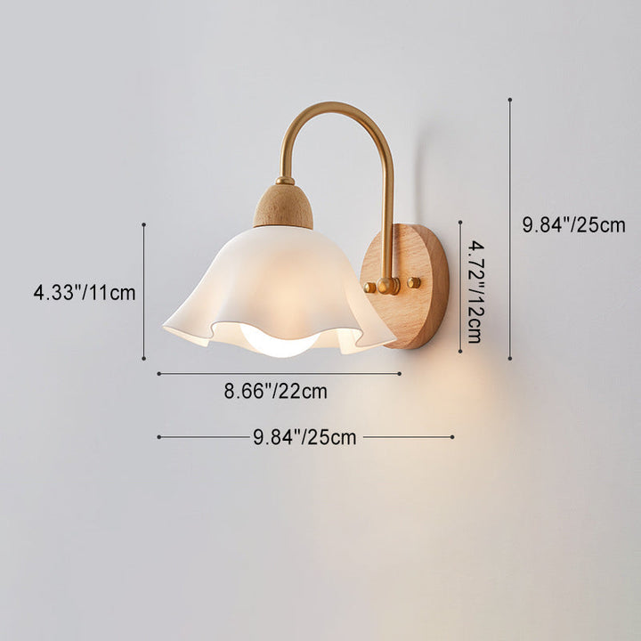 Contemporary Flower Ceramic Wall Sconce