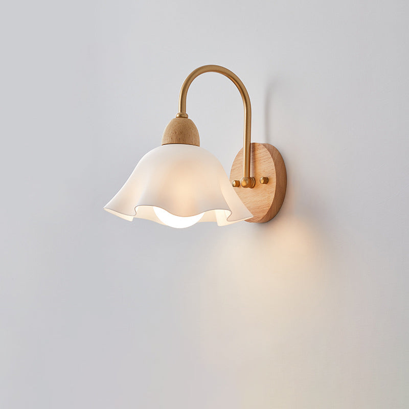 Contemporary Flower Ceramic Wall Sconce