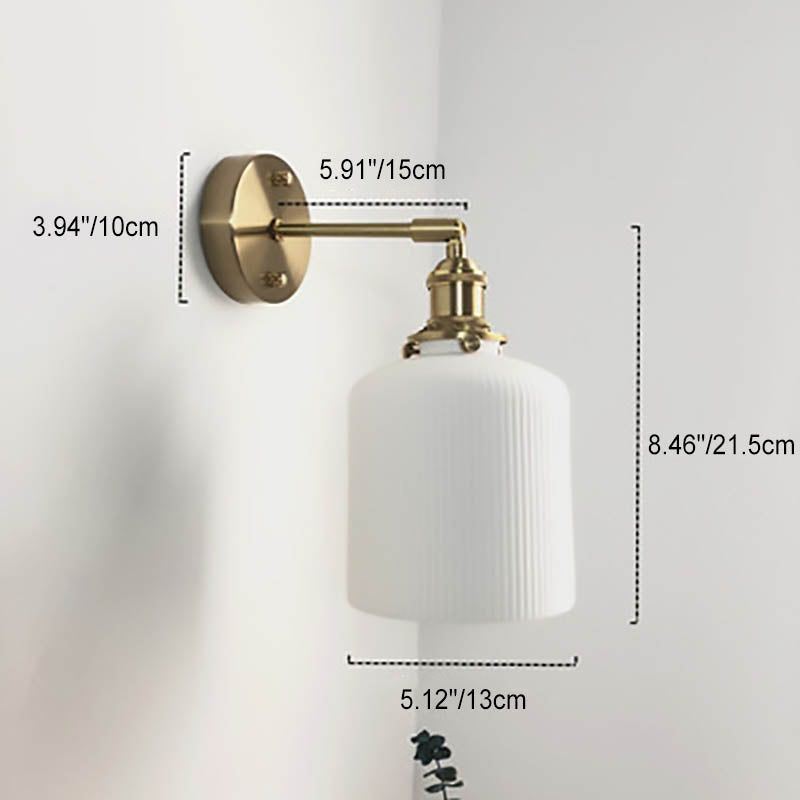 Minimalist Cylinder Brass Wall Sconce