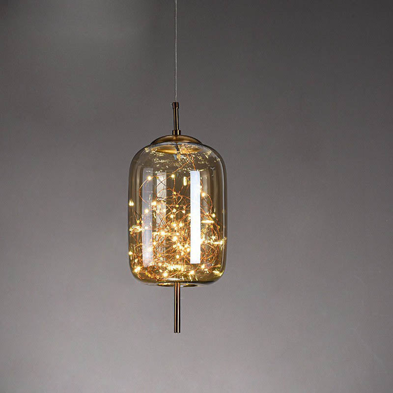 Nordic Cylinder Glass Pendant Light